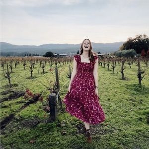 Hill House The Ellie Nap Dress In Burgundy Botani… - image 1